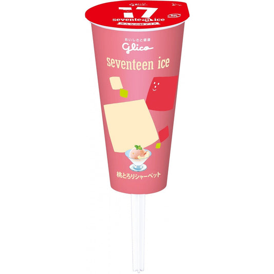 [Glico][Seventeen Ice Peach Thick Sherbet]